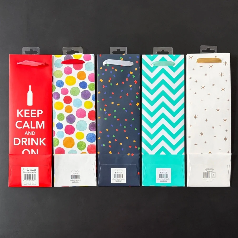 Assorted Wine Gift Bags - Red, Multicolor, Blue, White